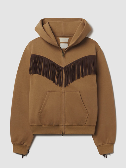 fringe hoodie