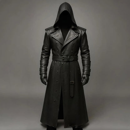 Gothic Steampunk Cyberpunk Full Length Duster Jacket