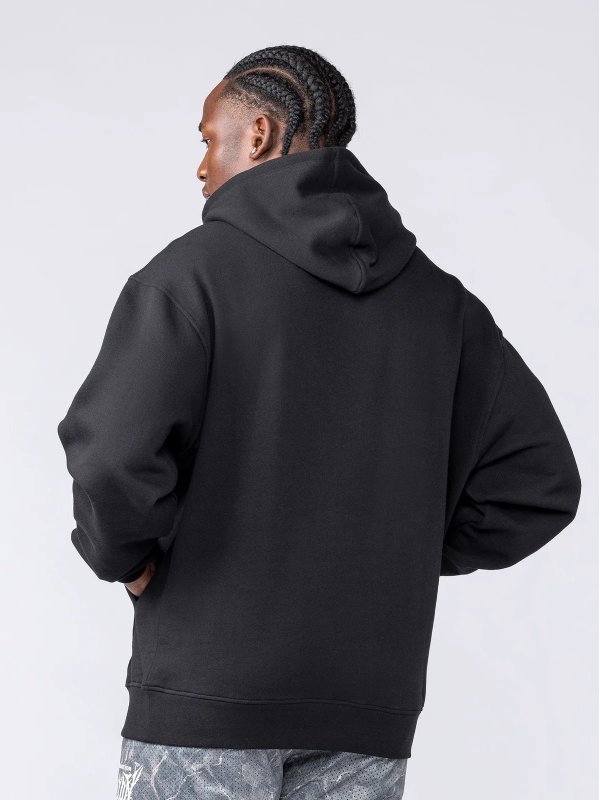 gothic oversized hoodie black Tmuscle