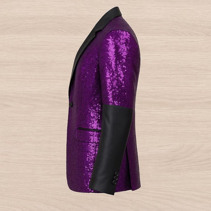 Ghost Papa Emeritus Cosplay Ghost Rite Purple Sequin Blazer