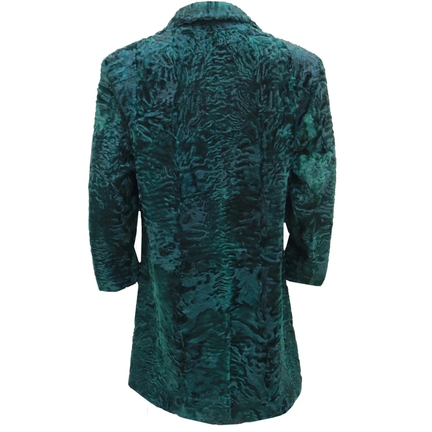 Green textured coat on a white background