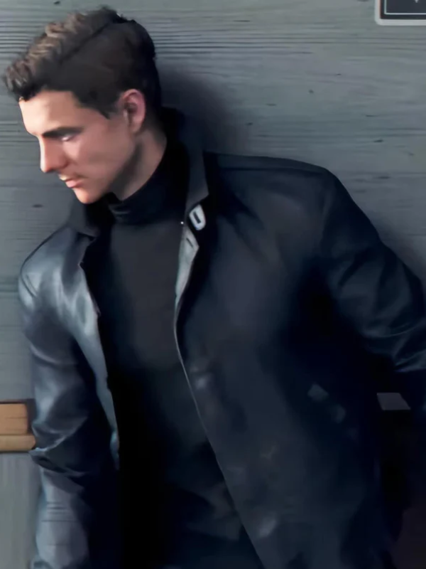 james bond 007 first light black leather jacket mans
