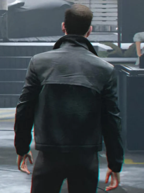 james bond first light black leather jacket