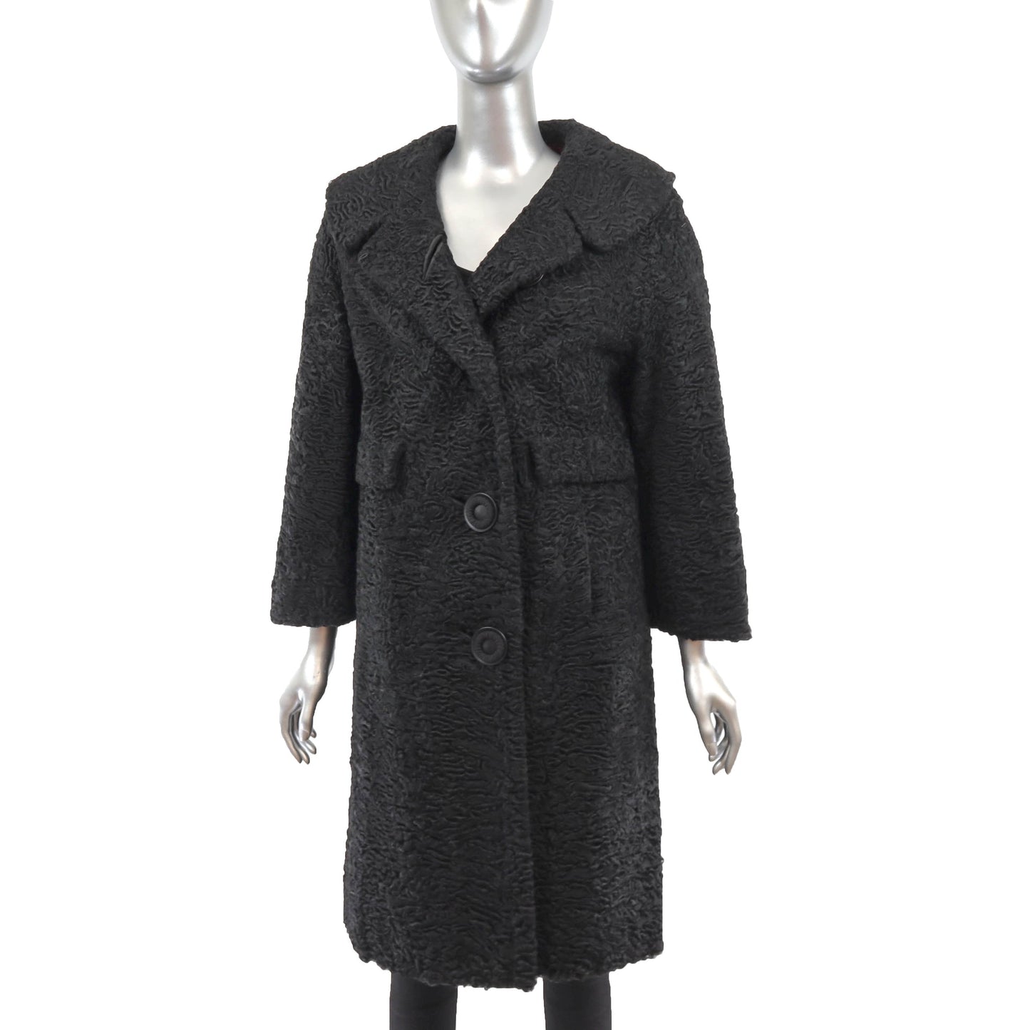 Women's Black Persian Lamb Fur Coat - Luxury Outerwear | Furtastic Fashions