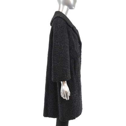 Women's Black Persian Lamb Fur Coat - Luxury Outerwear | Furtastic Fashions