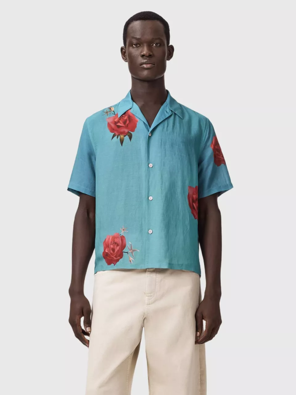 linen blend shirt men