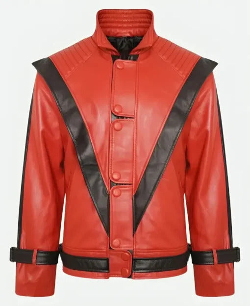 Michael Jackson Thriller Red Leather Jacket