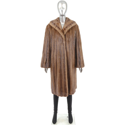 Brown Mink Fur Coat - Gift For Her