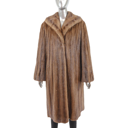 Brown Mink Fur Coat - Gift For Her