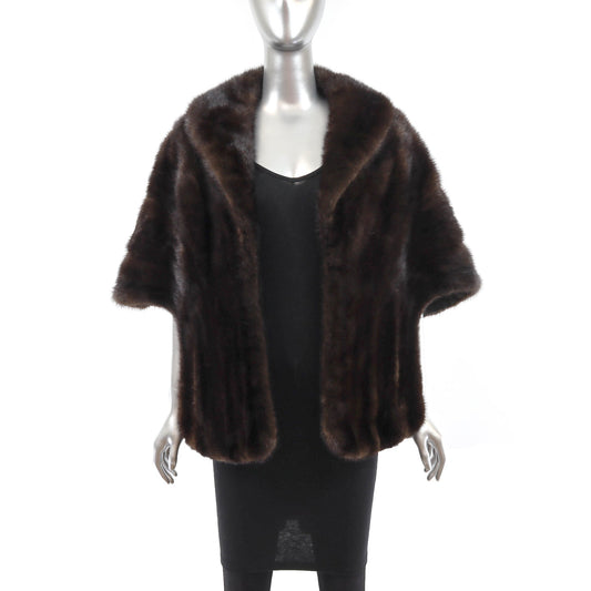 Dark Brown Mink Jacket Stole - Gift For Her.