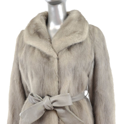 Grey Mink Coat With Stroller - Gift For Her.