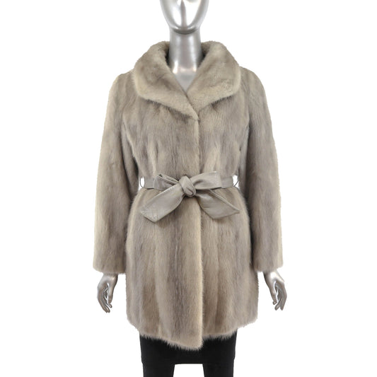 Grey Mink Coat With Stroller - Gift For Her.