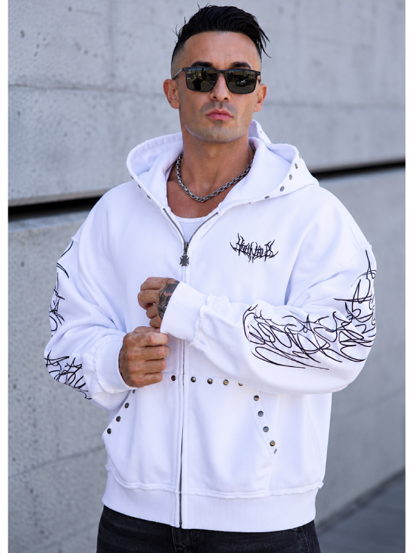 native print full zip jacket unisex