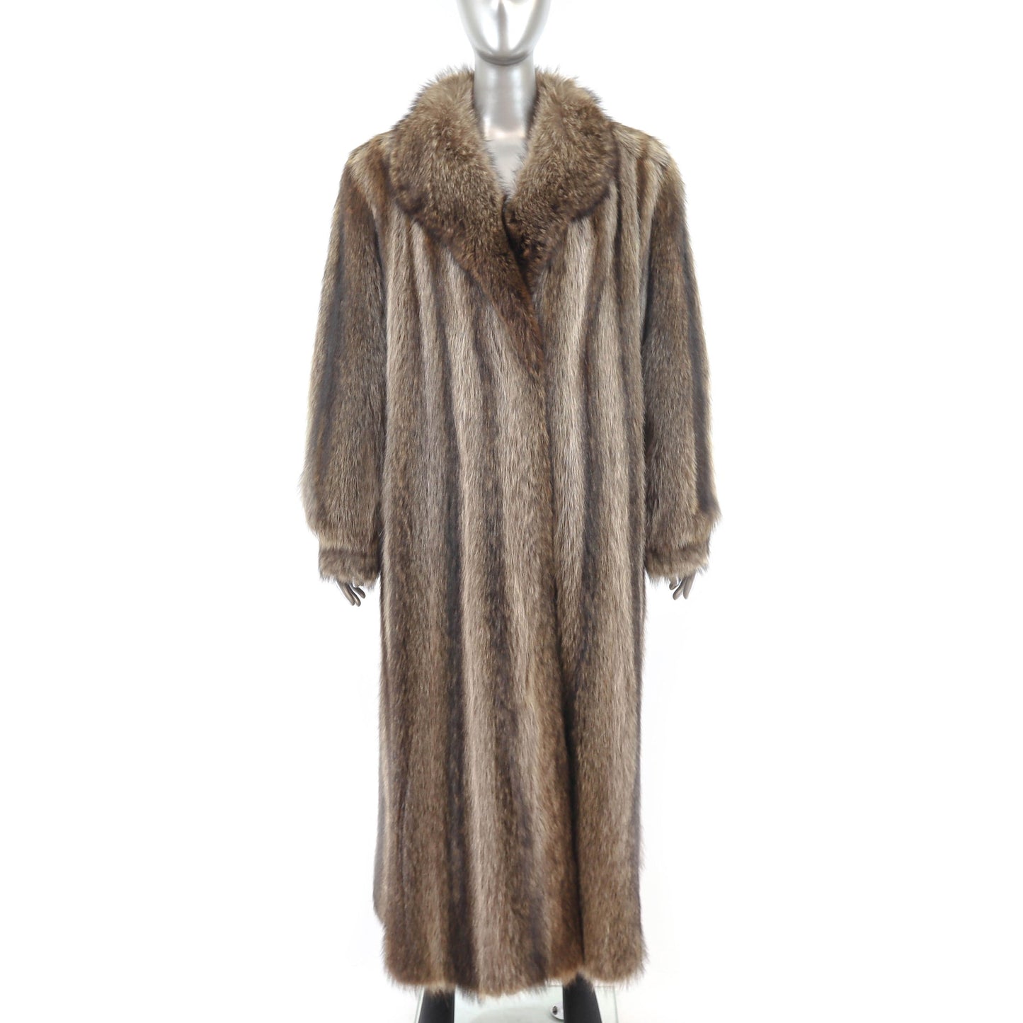 Raccoon Fur Coat - Women's Full Length Fur Coat