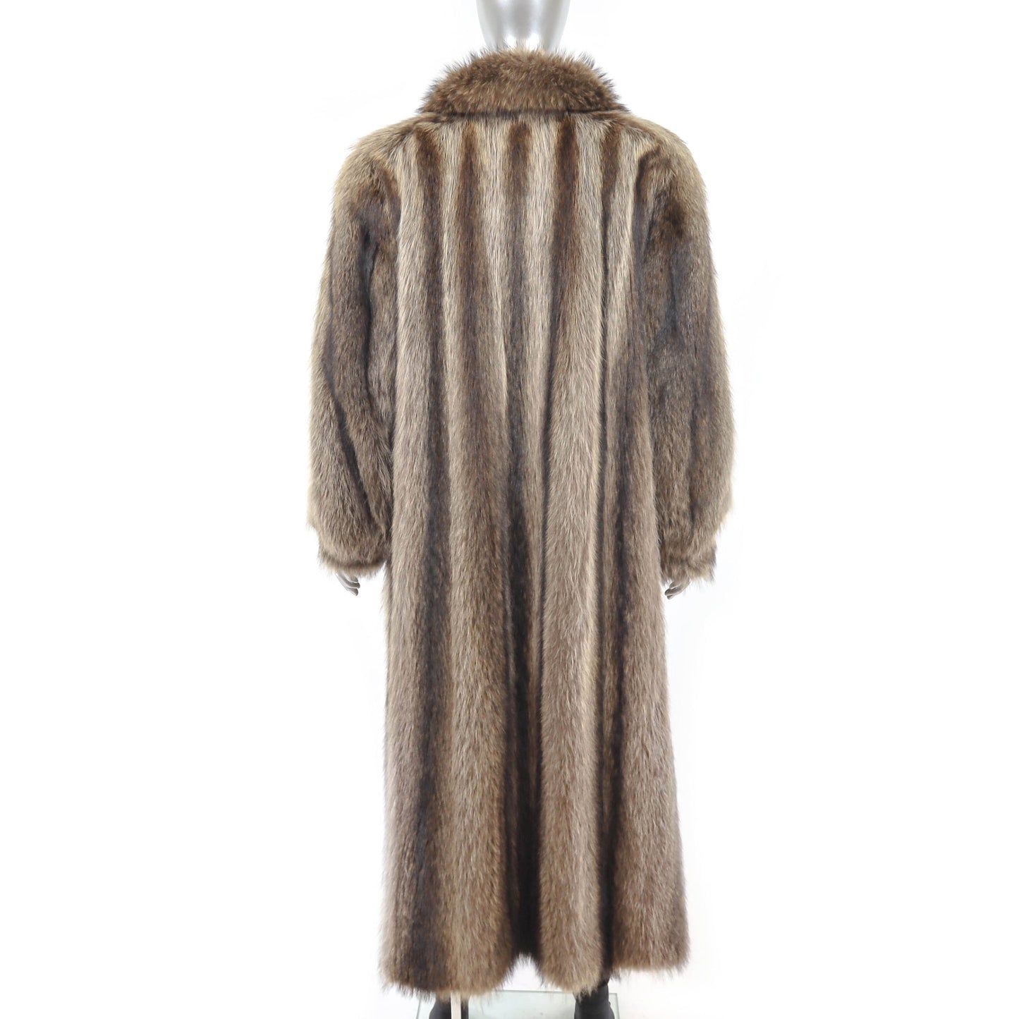 Raccoon Fur Coat - Women's Full Length Fur Coat