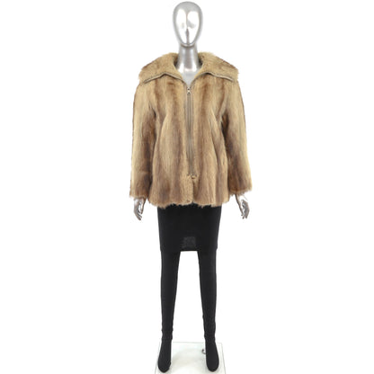 Blonde Raccoon Fur Jacket - Women's Fur Coats