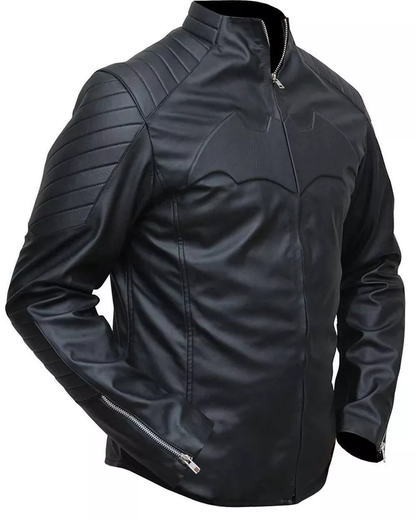 Batman Justice League Black Leather Jacket Costume