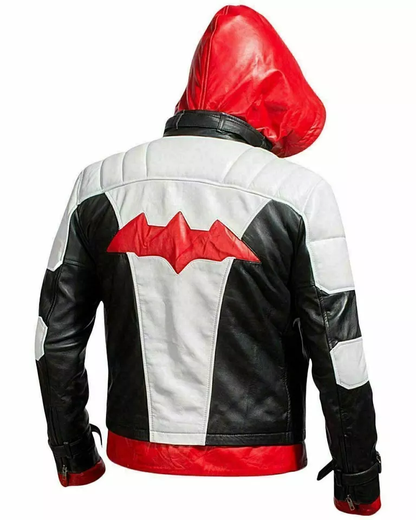 Red Hood Genuine Lambskin Leather Jacket Vest Batman Arkham Knight Game Costume