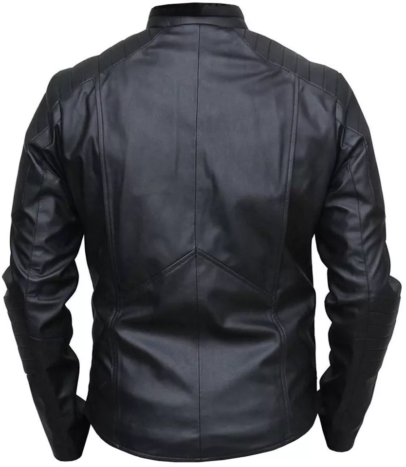 Batman Justice League Black Leather Jacket Costume