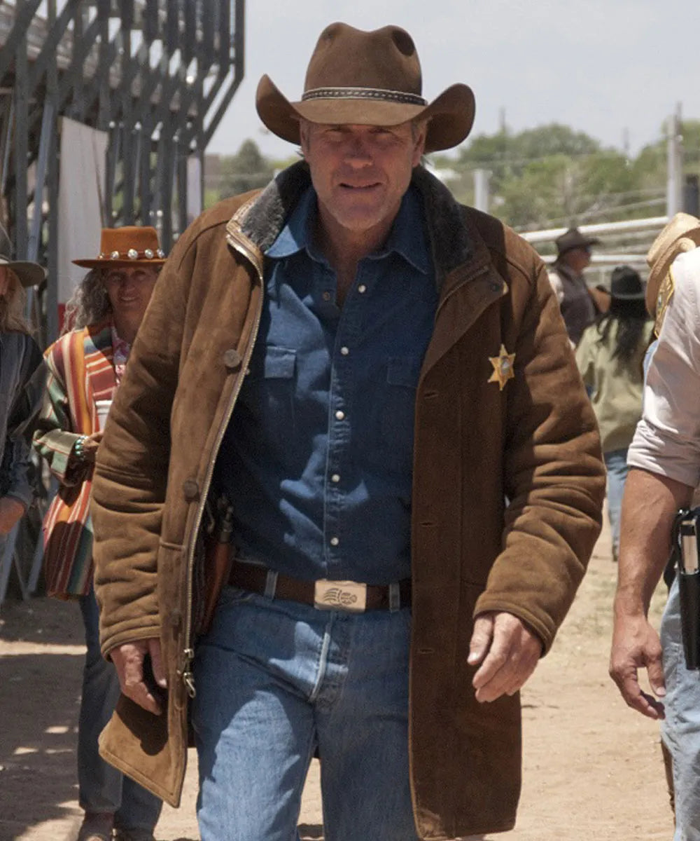 Walt Longmire Brown Suede Coat – Premium Style