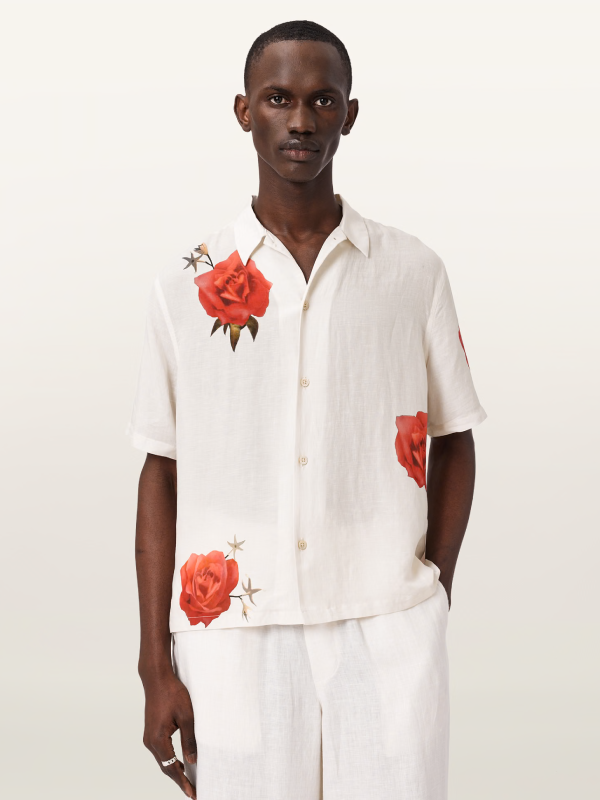 short sleeve floral shirt men