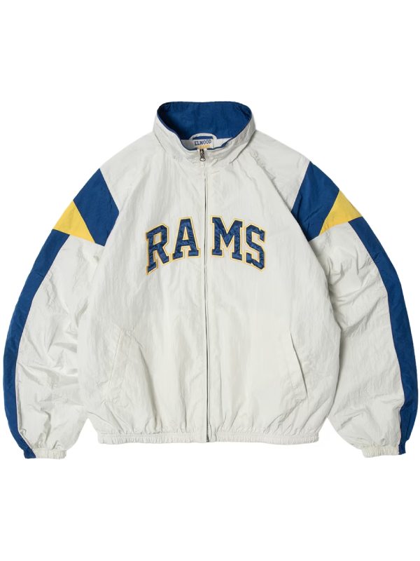 unisex elwood clothing cream los angeles windbreaker full zip jacket